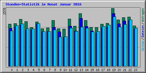 Stunden-Statistik im Monat Januar 2016