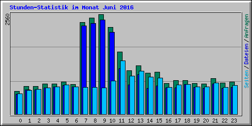 Stunden-Statistik im Monat Juni 2016